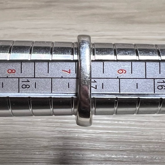 Vintage Designer Paul Kraus Sterling Silver Blue Stone Ring, Size 6.75, 4.9g - Picture 10 of 10